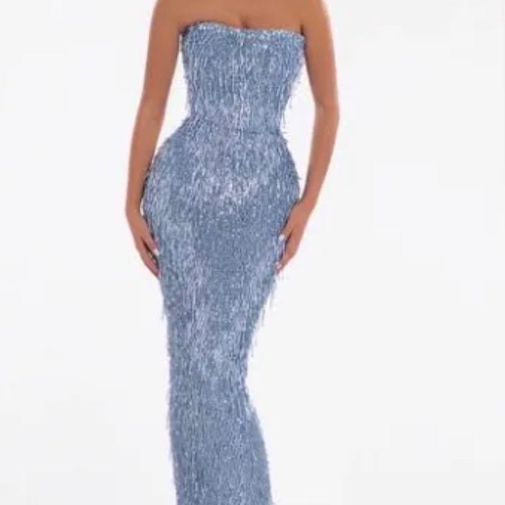Baby Blue Dress-Sapphire Gleam Gown
